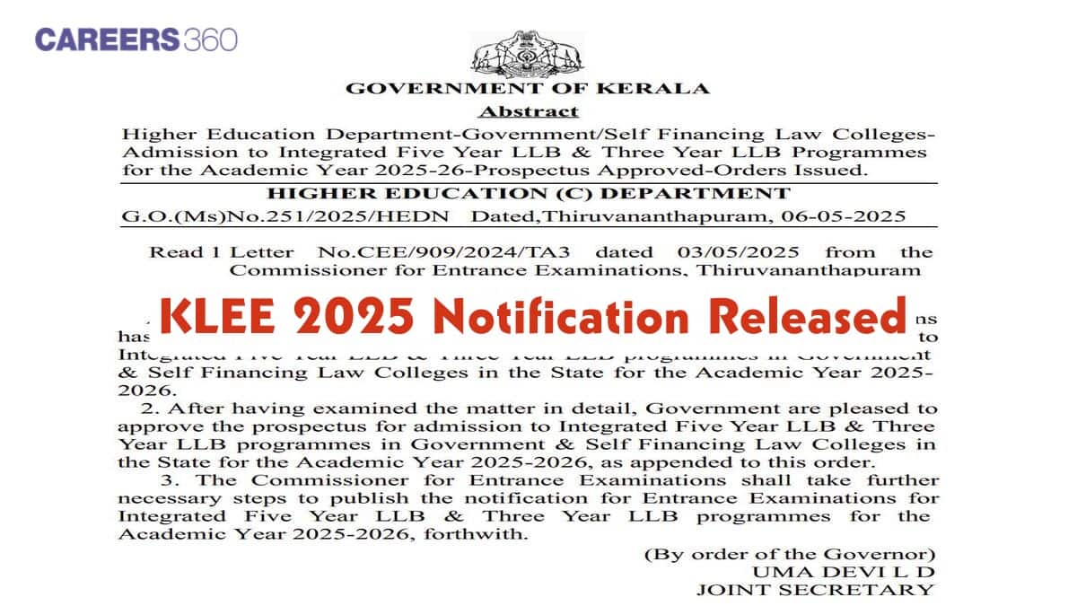 KLEE 2025 Notification Released: Check the Complete Schedule Here